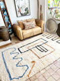Moroccan BENI OUARAIN rug BO197- 260 x 153 cm/ 8.5 x 5 FT