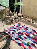 Vintage Moroccan BOUCHEROUITE rug BE434- 245 x 119 cm /8 x 3.4 FT