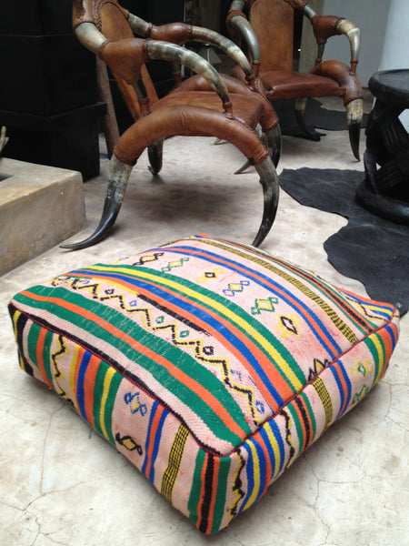 Moroccan kilim pouf