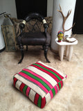 Moroccan vintage kilim pouf